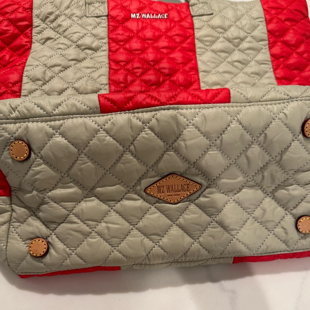 MZ Wallace Cabana Tote - Cherry Red & Atmosphere - Picture 4 of 10